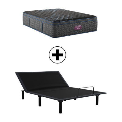 Beautyrest World Class Level Four 16.25" Firm Pillow Top - Mattress + Adjustable Base