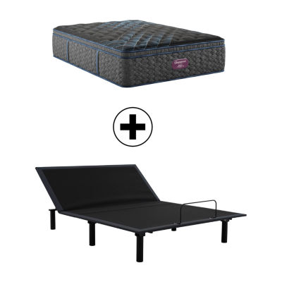 Beautyrest World Class Level Four 16.25" Plush Pillow Top - Mattress + Adjustable Base