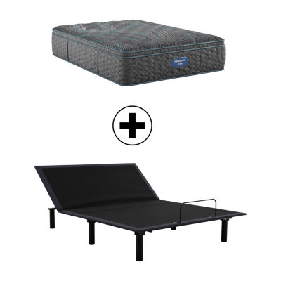 Beautyrest Level Two 14.75" Plush Pillow Top - Mattress + Adjustable Base