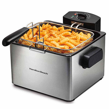 Hamilton Beach Brands Inc. Electric Deep Fryer, Cool Touch Sides Easy to  Clean Nonstick Basket, 8 Cups / 2 Liters Oil Capacity, Black