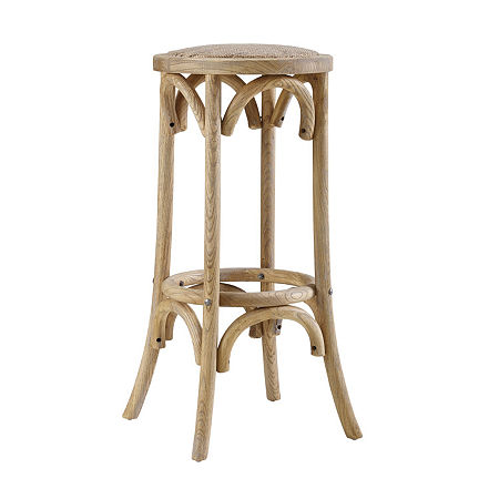 Rae Rattan Seat Backless Bar Stool, One Size, Brown