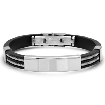 Steeltime Mens Stainless Steel Id Bracelet