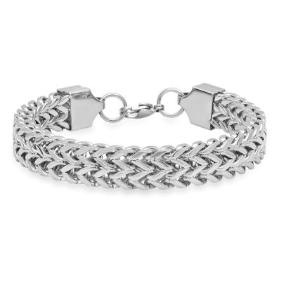 Steeltime Stainless Steel Solid Box Chain Bracelet