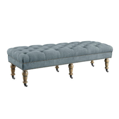 Tufted & Nailhead Accent Bench