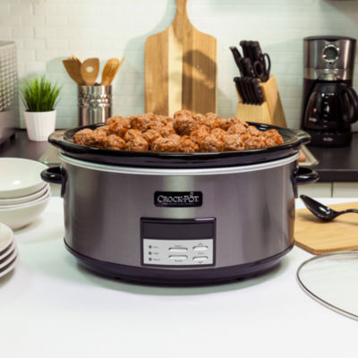 Crock Pot® 8-Quart Black Stainless Programmable Slow Cooker