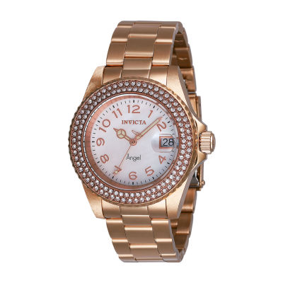 Invicta Angel Womens Rose Goldtone Stainless Steel Bracelet Watch 28674
