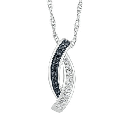 Womens Diamond Accent Natural Diamond Sterling Silver Pendant Necklace