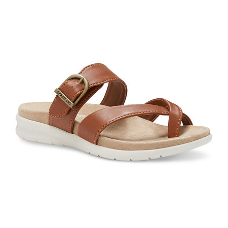  -Eastland Womens Sienna Adjustable Strap Flat Sandals