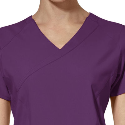Wink® W123 Mock Wrap Womens Short Sleeve Moisture Wicking Wrinkle Resistant Quick Dry Scrub Top