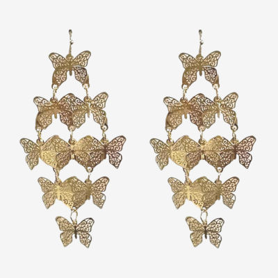 Bijoux Bar Butterfly Chandelier Earrings