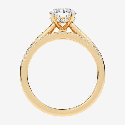 (G / Vs2-Si1) Womens 1 1/4 CT. T.W. Lab Grown White Diamond 14K Gold Round Solitaire Bridal Set