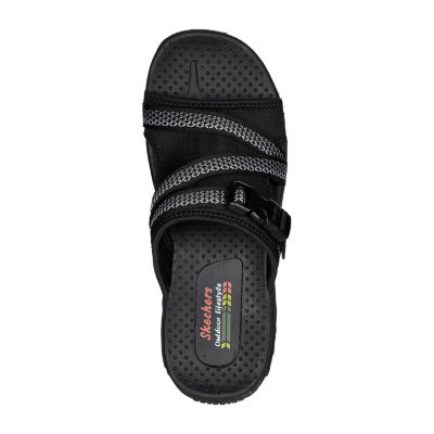 Skechers Womens Reggae Slide Thru Slide Sandals