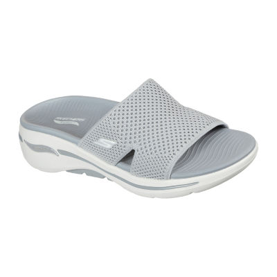 skechers sandals grey