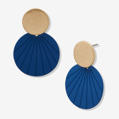 a.n.a Gold Tone Round Drop Earrings