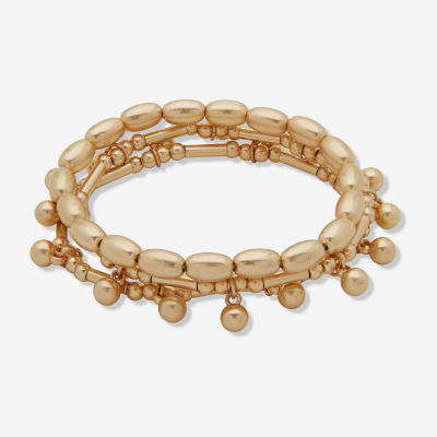 a.n.a Gold Tone Womens 3-pc. Bracelet Set
