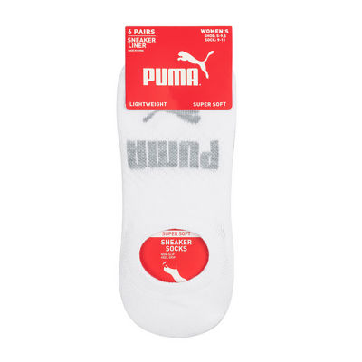 PUMA Womens 6 Pair Liner Socks