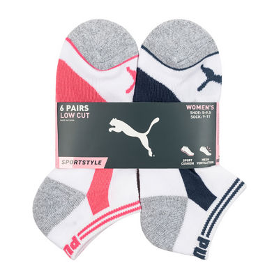 PUMA Sportstyle Training 6 Pair Low Cut Socks Womens