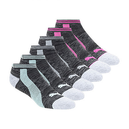 PUMA Sportstyle Training 6 Pair Low Cut Socks Womens, 9-11, Black