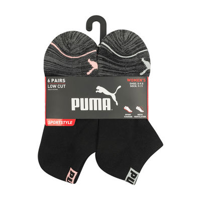 PUMA Sportstyle Training 6 Pair Low Cut Socks Womens