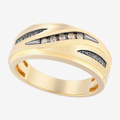 9M 1/6 CT. T.W. Natural Diamond 10K Gold Wedding Band