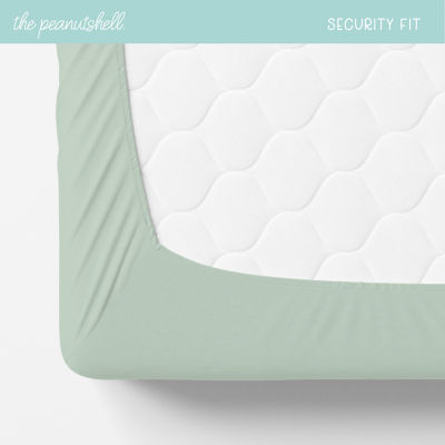 The Peanutshell Green Safari 4-pc. Bassinet Sheet