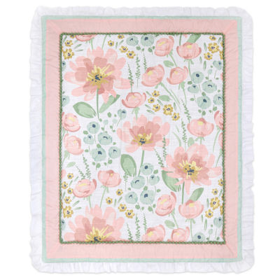 The Peanutshell Organic Wildflower 4-pc. Crib Bedding Set