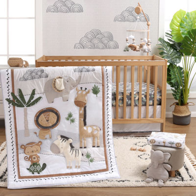 The Peanutshell Organic Sarari  Serenity 4-pc. Crib Bedding Set