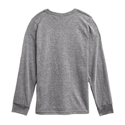 Disney Collection Little & Big Kid Boys Crew Neck Long Sleeve Regular Fit Mickey Mouse Graphic T-Shirt