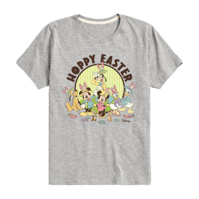 Disney Collection Little & Big Girls Crew Neck Short Sleeve Mickey and Friends Graphic T-Shirt