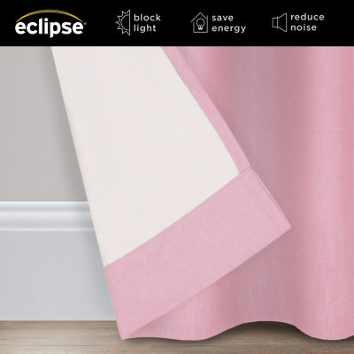 Eclipse Kendall Kids Thermaback Rod Pocket Energy Saving Blackout Single Curtain Panel