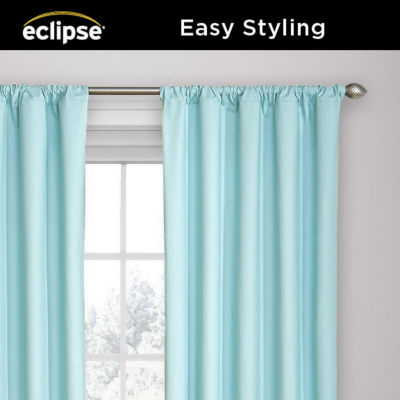 Eclipse Kendall Kids Thermaback Energy Saving Blackout Rod Pocket Single Curtain Panel