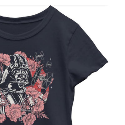 Little & Big Girls Crew Neck Short Sleeve Star Wars Graphic T-Shirt