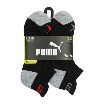 PUMA 6 Pair Low Cut Socks Mens