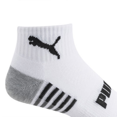 PUMA 6 Pair Quarter Ankle Socks Mens