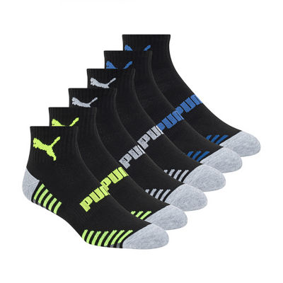 PUMA 6 Pair Quarter Socks Mens