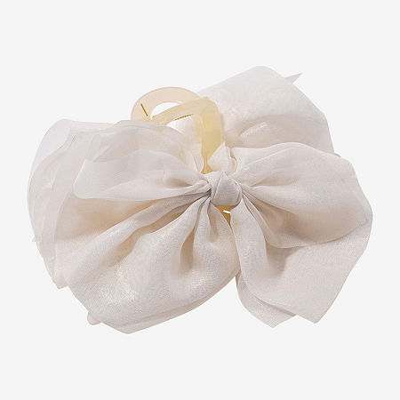 Bijoux Bar Bow Hair Clip In White