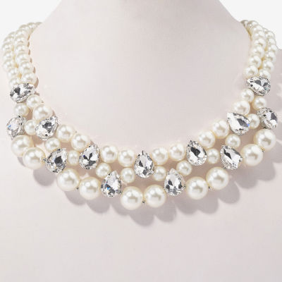 Bijoux Bar Silver Tone Silver Tone 16 Inch Statement Necklace