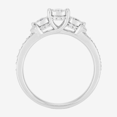Limited Quantities! Womens 1/2 CT. T.W. Natural White Diamond 10K White Gold Engagement Ring