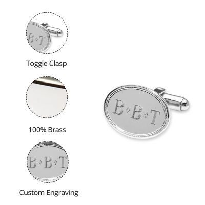 Personalized Oval Cuff Links
