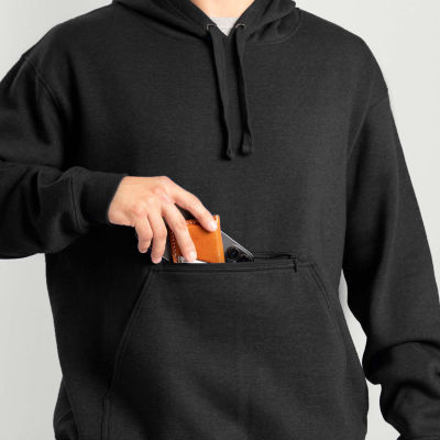 Berne Zippered Mens Long Sleeve Fleece Big and Tall Hoodie