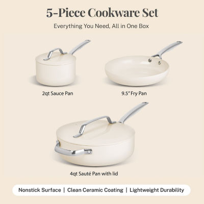Gotham Steel Modern Ceramic 5-pc. Non-Stick Cookware Set