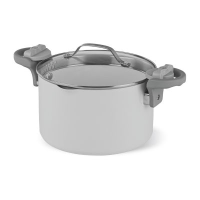 Gotham Steel Ceramic Ultra 5-qt. Non-Stick Pasta Pot with Strainer and Twist with Lock Handles