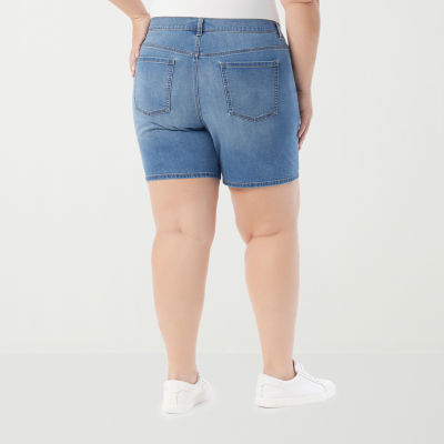 Gloria Vanderbilt Womens High Rise Denim Short