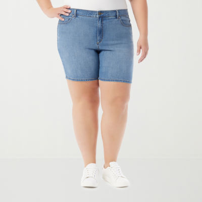 Gloria Vanderbilt Womens High Rise Denim Short