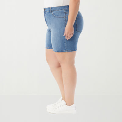 Gloria Vanderbilt Womens High Rise Denim Short