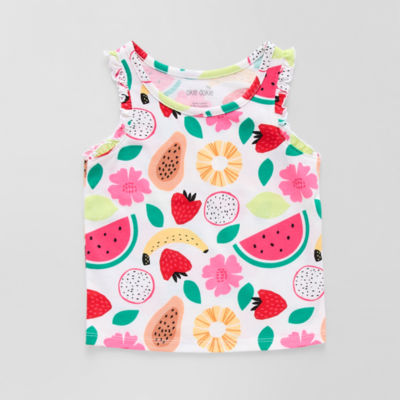 Okie Dokie Toddler & Little Girls Round Neck Tank Top