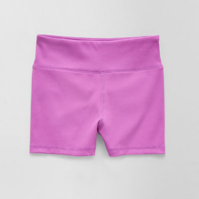 Xersion Little & Big Girls Stretch Fabric Ribbed High Rise Pull-On Short