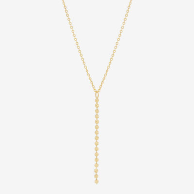 Womens 14K Gold 16.5 Inch Pendant Necklace