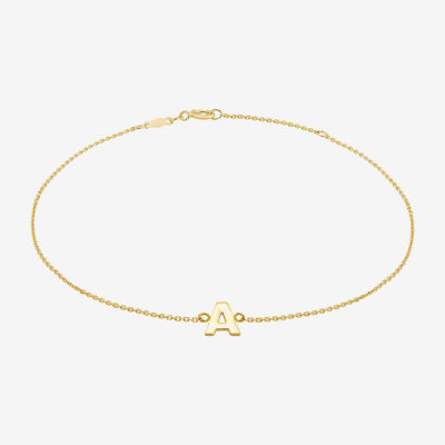 Limited Quantities! Womens 14K Gold 10 Inch Solid Cable Ankle Bracelet