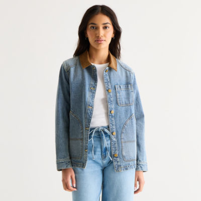 a.n.a Womens Denim Lightweight Jacket